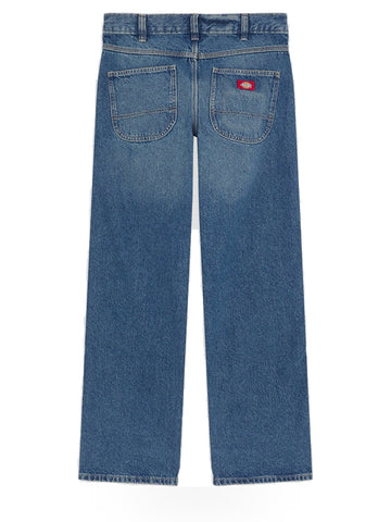 Dickies 954 Relaxed Straight Work Jeans - Jeans Uomo - Mid Blue Fade Wash