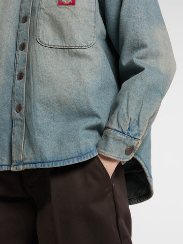 Dickies Mina Denim Shacket - Camicie Donna - Light Aged Fade