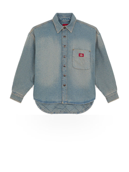 Dickies Mina Denim Shacket - Camicie Donna - Light Aged Fade