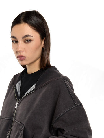 Dickies Wmns Baker Zipped Hoodie W - Felpe Donna - Nero
