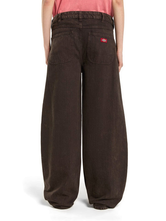 Dickies Wmns Maricopa Low Waist Barrel Jeans W - Jeans Donna - Dark Brown