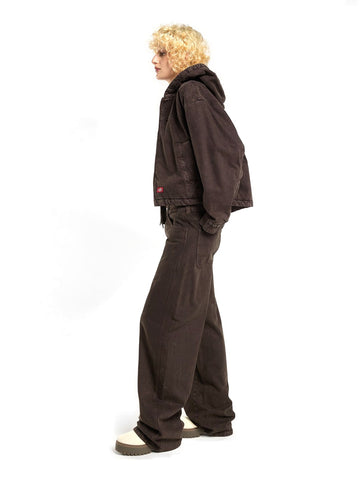 Dickies Wmns Maricopa Low Waist Barrel Jeans W - Jeans Donna - Dark Brown