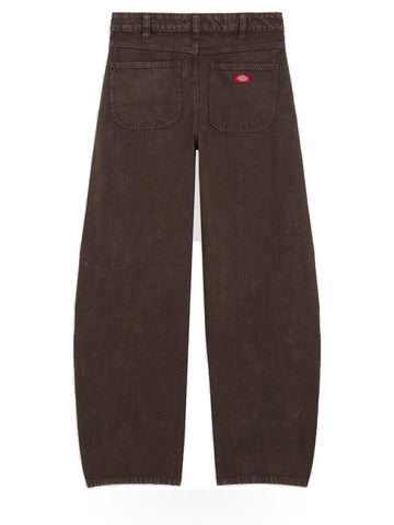 Dickies Wmns Maricopa Low Waist Barrel Jeans W - Jeans Donna - Dark Brown