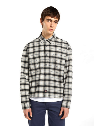Dickies Jerome Cropped Flannel Shirt - Camicie Uomo - Nero