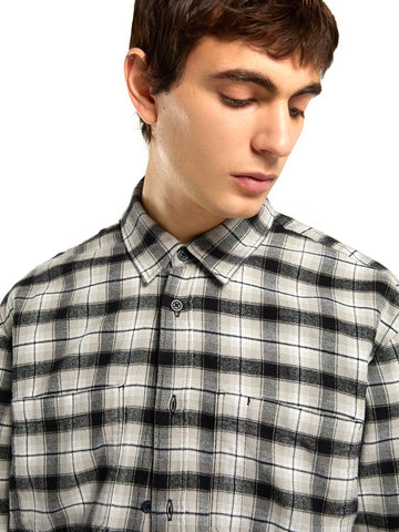 Dickies Jerome Cropped Flannel Shirt - Camicie Uomo - Nero