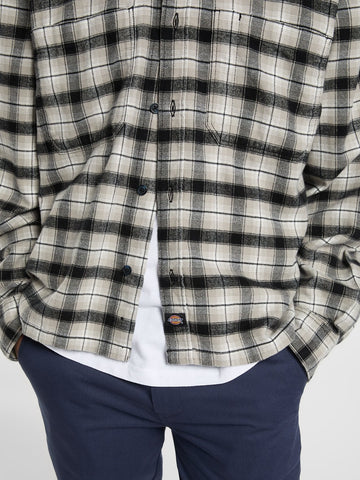Dickies Jerome Cropped Flannel Shirt - Camicie Uomo - Nero