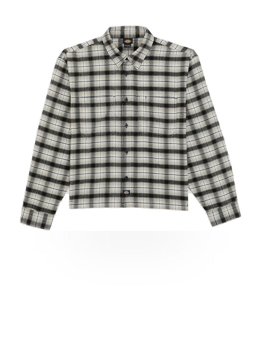 Dickies Jerome Cropped Flannel Shirt - Camicie Uomo - Nero