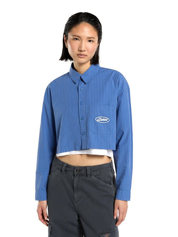 Dickies Shalimar Cropped Shirt - Camicie Donna - Dutch Blue