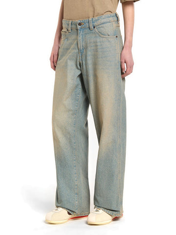 Dickies Wmns Leesburg Mid Waist Relax Straight Jeans - Jeans Donna - Light Aged Fade