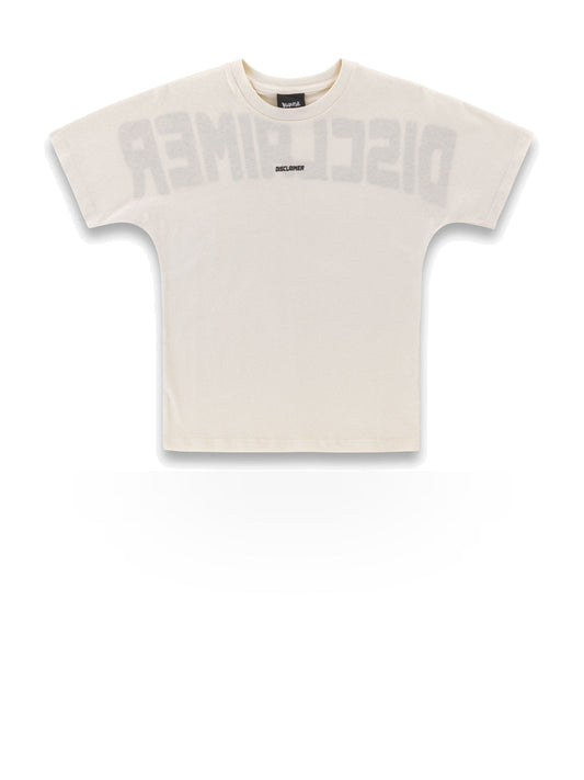 Disclaimer Maglia Bimbo In Jersey - T-Shirt Bambino - Latte-St.Nera