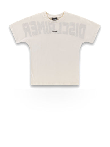 Disclaimer Maglia Bimbo In Jersey - T-Shirt Bambino - Latte-St.Nera