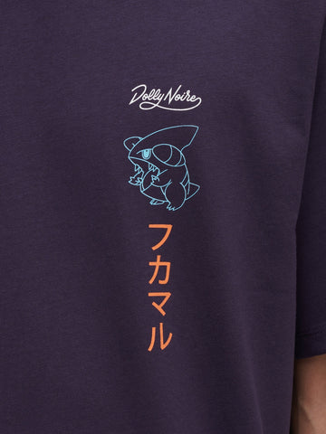 Dolly Noire Garchomp Evolution Tee - T-Shirt Uomo - Viola