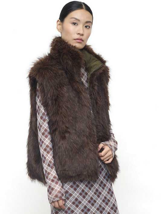 Eleh Gilet Donna - Marrone