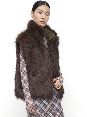 Eleh Gilet Donna - Marrone