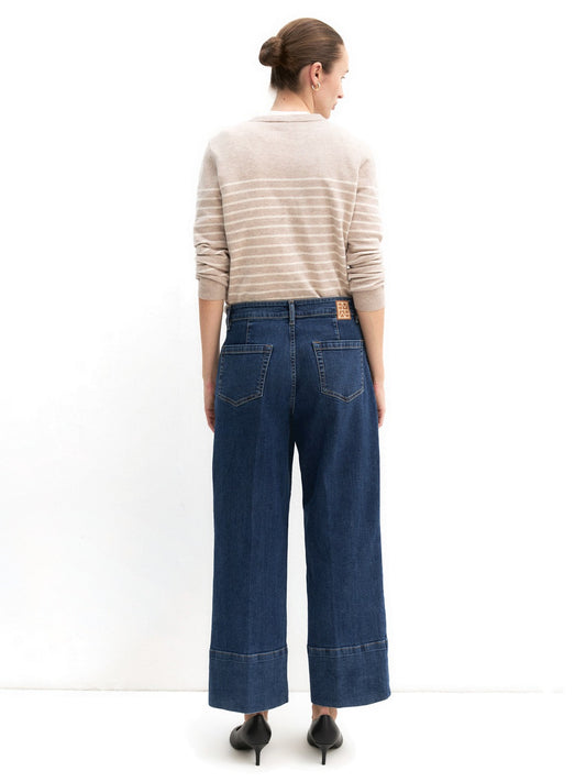 Emme Marella Pantalone In Denim - Jeans Donna - Blu