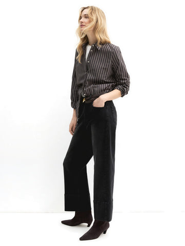 Emme Marella Pantalone In Denim - Jeans Donna - Nero