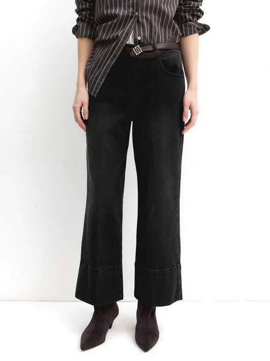 Emme Marella Pantalone In Denim - Jeans Donna - Nero
