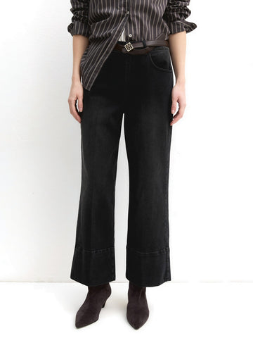 Emme Marella Pantalone In Denim - Jeans Donna - Nero
