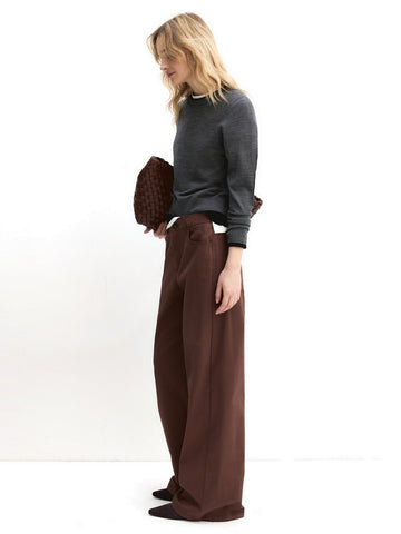 Emme Marella Pantalone Lungo - Pantaloni Donna - Marrone