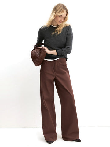Emme Marella Pantalone Lungo - Pantaloni Donna - Marrone