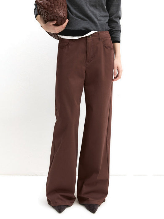 Emme Marella Pantalone Lungo - Pantaloni Donna - Marrone