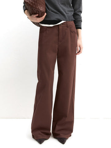 Emme Marella Pantalone Lungo - Pantaloni Donna - Marrone