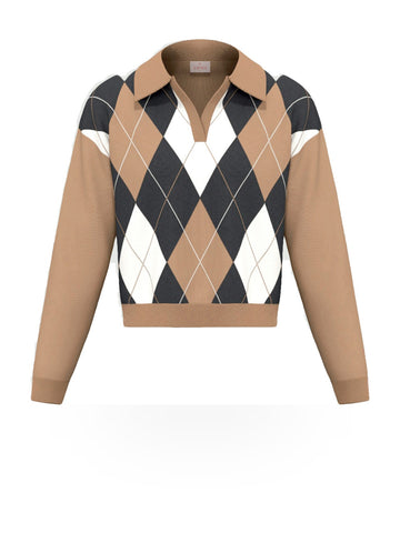 Emme Marella Maglia-Canottiera-Top - Maglieria Donna - Cammello