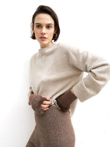 Emme Marella Maglia Canottiera Top - Maglieria Donna - Beige