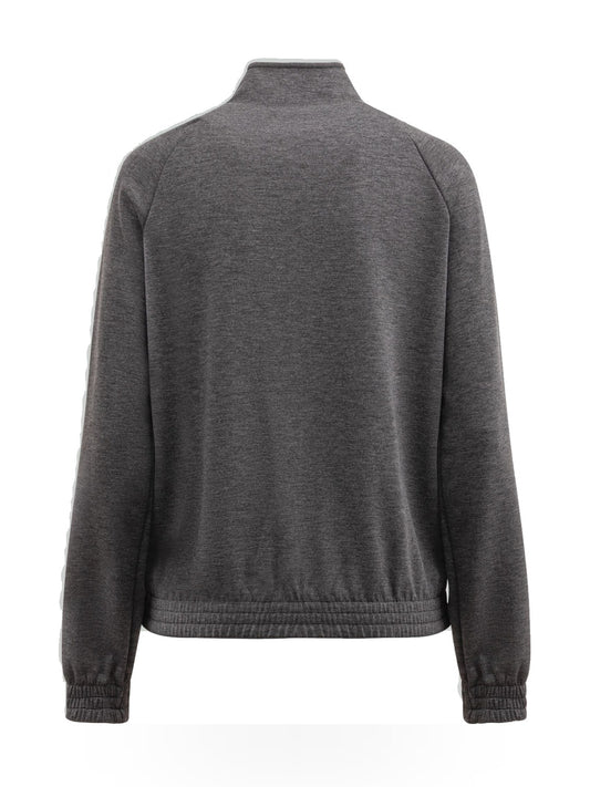 Gaelle Felpa Zippata Con Piping Gioiello - Felpe Donna - Grigio