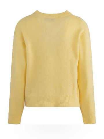 Gaelle Pullover Manica Lunga Con Logo Embossed - Maglieria Donna - Giallo Paglierino