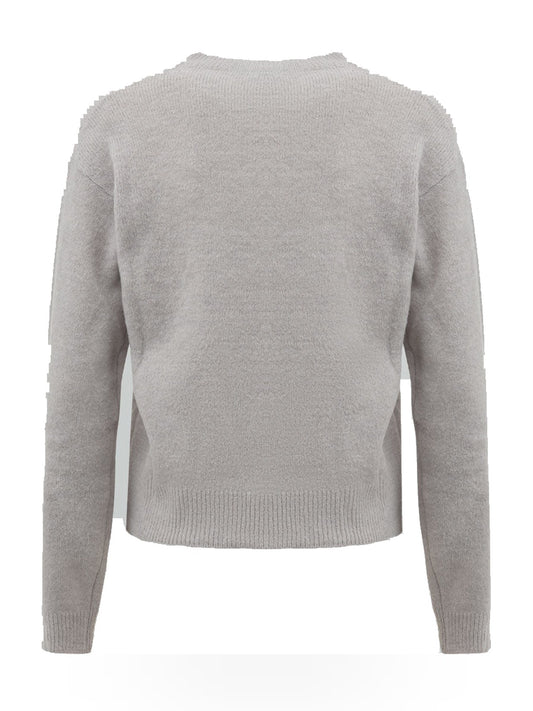 Gaelle Pullover Manica Lunga Con Logo Embossed - Maglieria Donna - Grigio