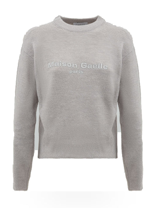 Gaelle Pullover Manica Lunga Con Logo Embossed - Maglieria Donna - Grigio