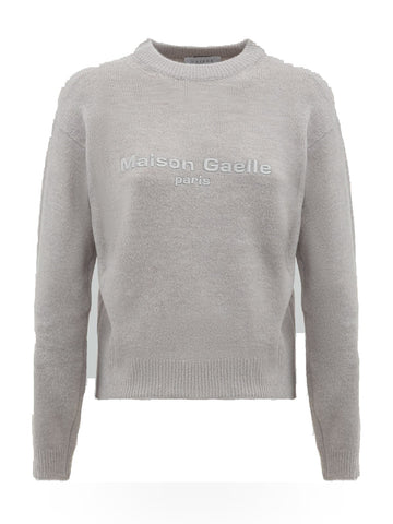 Gaelle Pullover Manica Lunga Con Logo Embossed - Maglieria Donna - Grigio