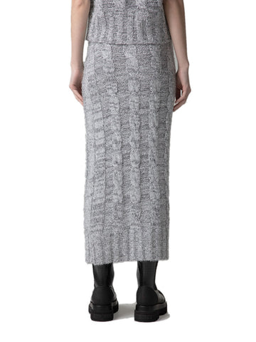 Gaelle Gonna Lunga In Maglieria Con Spacco - Gonne Donna - Grigio