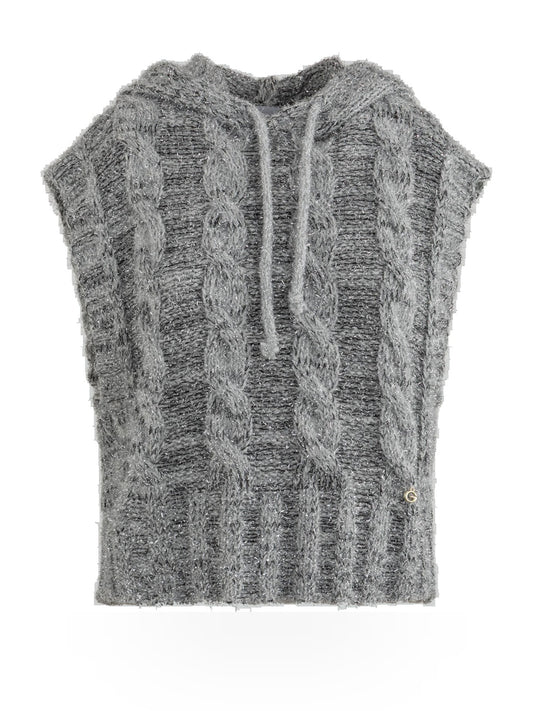 Gaelle Pullover Smanicato Con Cappuccio - Maglieria Donna - Grigio