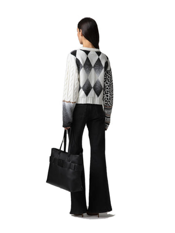 Gaelle Pullover Paricollo Con Fondo Irregolare - Maglieria Donna - Crema