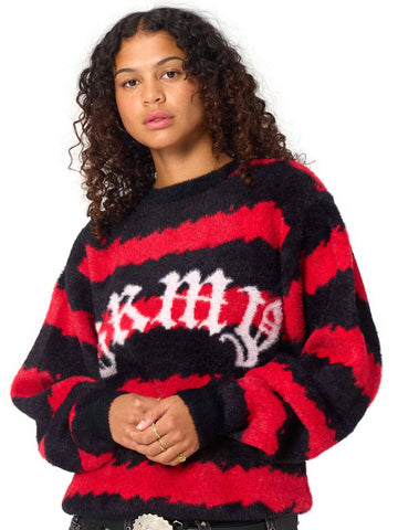 Grimey Rise Above Flames Mohair Sweater - Maglieria Uomo - Rosso