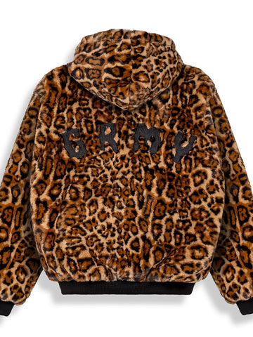 Grimey The Props Reversible Leopard Hooded Jacket - Capospalla Uomo - Nero