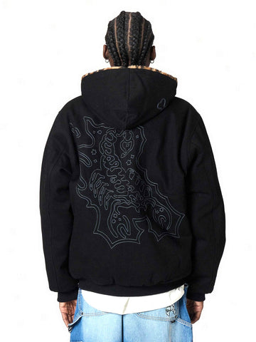 Grimey The Props Reversible Leopard Hooded Jacket - Capospalla Uomo - Nero