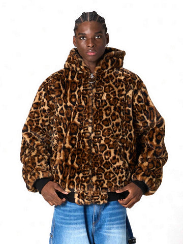 Grimey The Props Reversible Leopard Hooded Jacket - Capospalla Uomo - Nero
