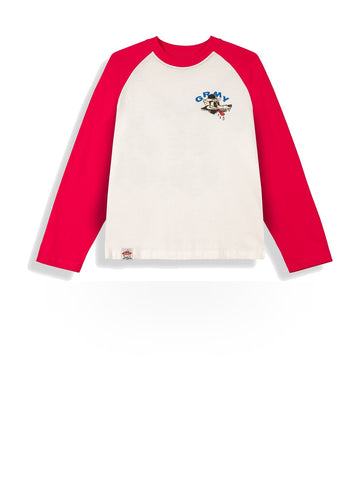 Grimey Wild One Raglan Long Sleeve Tee - T-Shirt Uomo - Rosso