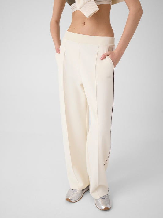 Guess Athleisure Sibilla Straight Leg Pant - Pantaloni Donna - Vanilla Cream