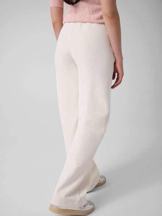 Guess Athleisure Fabrizia Wide Leg Pant - Pantaloni Donna - Cream White