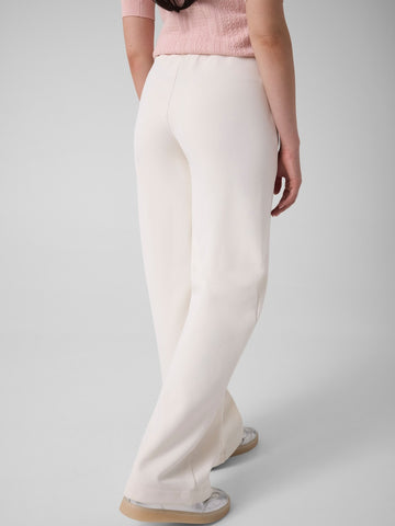 Guess Athleisure Fabrizia Wide Leg Pant - Pantaloni Donna - Cream White