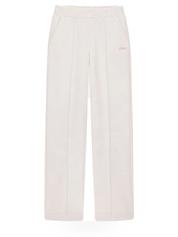 Guess Athleisure Fabrizia Wide Leg Pant - Pantaloni Donna - Cream White