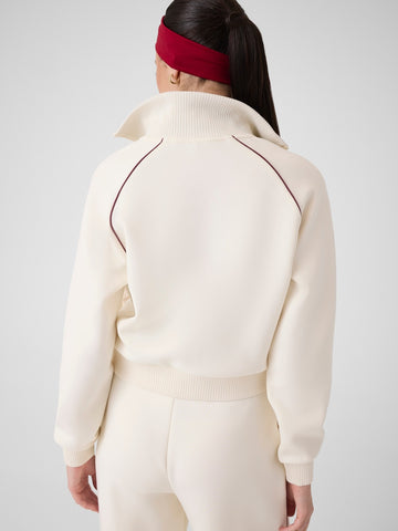 Guess Athleisure Sibilla Full Zip Sweatshirt - Felpe Donna - Vanilla Cream