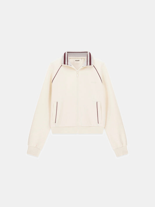 Guess Athleisure Sibilla Full Zip Sweatshirt - Felpe Donna - Vanilla Cream