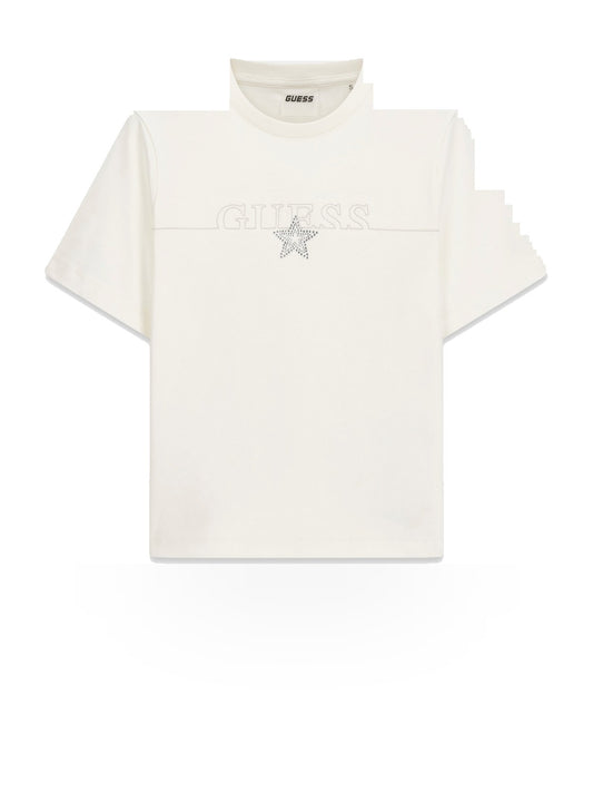 Guess Athleisure Agena Ss T-shirt - T-Shirt Donna - Bianco