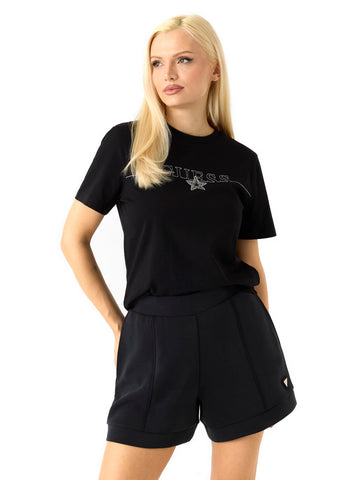 Guess Athleisure Agena Ss T-shirt - T-Shirt Donna - Nero