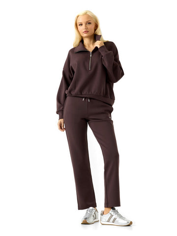 Guess Athleisure Nat Half-zip Sweatshirt - Felpe Donna - Marrone